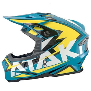 Шлем (кроссовый) Ataki JK801 Rampage (син/желт глянц, XL)