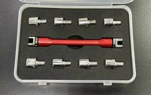 Ключ для регулировки спиц  Pro series 10 насадок от 5-6,8 мм