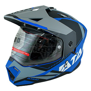 Шлем мотард ATAKI JK802 Splash (син/сер мат, S)